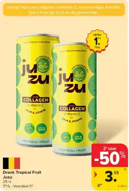 Carrefour Drank Tropical Fruit Juzu aanbieding