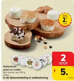 Carrefour Geitenkaas palet en crottin aanbieding