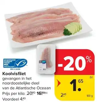 Carrefour Koolvisfilet aanbieding