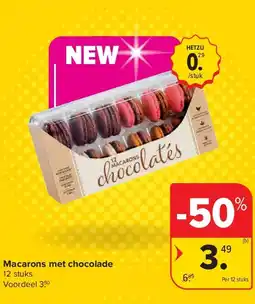 Carrefour Macarons met chocolade aanbieding
