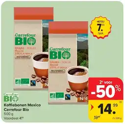 Carrefour Koffiebonen Mexico Carrefour Bio aanbieding