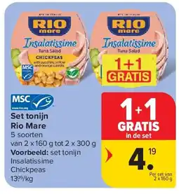 Carrefour Set tonijn Rio Mare aanbieding