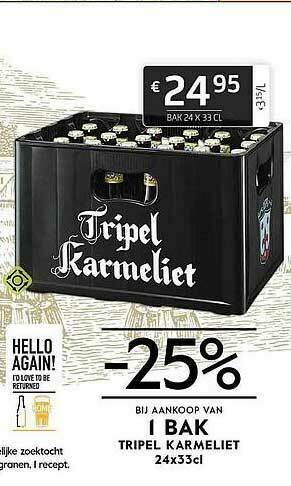 BelBev Tripel Karmeliet aanbieding