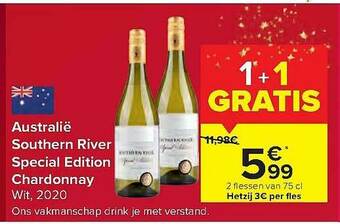 Carrefour Market Southern River Special Edition Chardonnay aanbieding