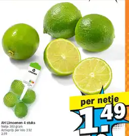 Albert Heijn AH Limoenen 4 stuks aanbieding