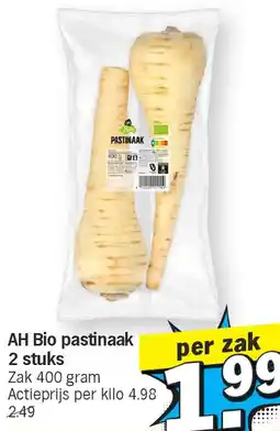Albert Heijn AH Bio pastinaak 2 stuks aanbieding
