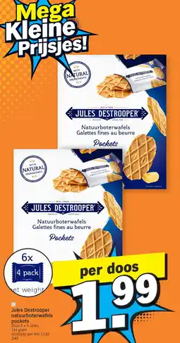 Albert Heijn Jules Destrooper natuurboterwafels pockets aanbieding