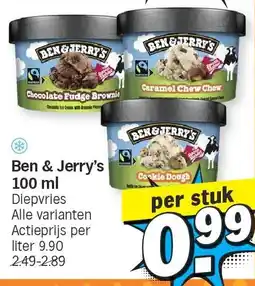 Albert Heijn Ben & Jerry's 100 ml aanbieding