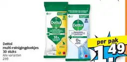 Albert Heijn Dettol multi-reinigingdoekjes 30 stuks aanbieding