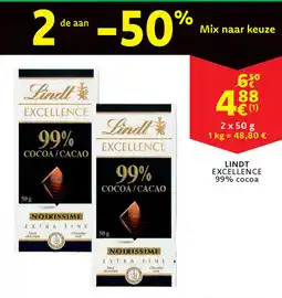 Cora Lindt excellence 99% cocoa aanbieding