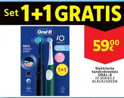 Cora Oral-b io series 2 black/green elektrische tandenbrostels aanbieding