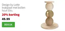 Intratuin Design by Lotte krabpaal met bollen hout Elio. aanbieding
