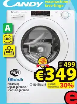 ElectroStock Candy wasmachine/ lave-linge C04104TWM1S aanbieding