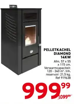 Trafic Pelletkachel diamond 14kw aanbieding