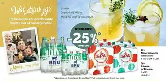 Spar Express Brui Mineraalwater Spa Intense Of Finesse aanbieding