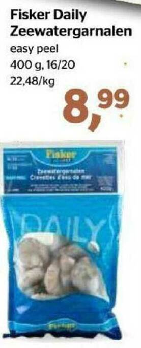 Spar Express Fisker Daily Zeewatergarnalen aanbieding
