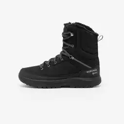 Decathlon Warme waterdichte wandelschoenen voor heren NH100 hoog zwart aanbieding