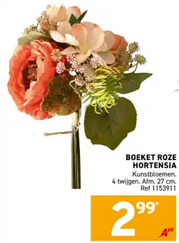 Trafic Boeket roze hortensia aanbieding