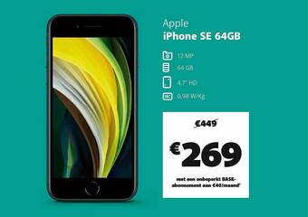 Base Apple Iphone Se 64gb aanbieding
