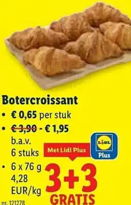 Lidl Botercroissant aanbieding