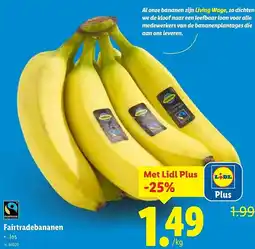 Lidl Fairtradebananen aanbieding