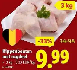 Lidl Kippenbouten met rugdeel aanbieding