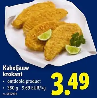 Lidl Kabeljauw krokant aanbieding