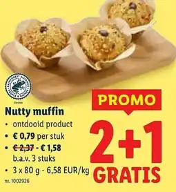 Lidl Nutty muffin aanbieding