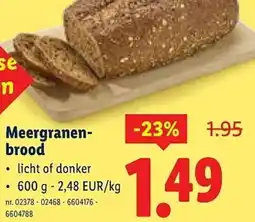 Lidl Meergranenbrood aanbieding
