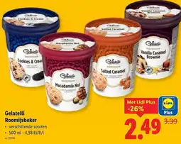 Lidl Gelatelli Roomijsbeker aanbieding