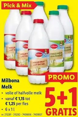 Lidl Milbona Melk aanbieding
