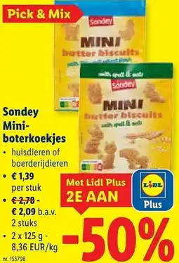 Lidl Sondey Mini-boterkoekjes aanbieding