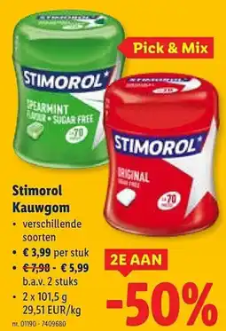 Lidl Stimorol Kauwgom aanbieding