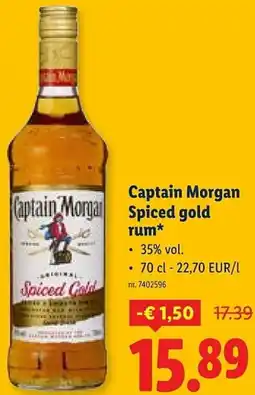 Lidl Captain Morgan Spiced gold rum aanbieding