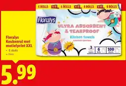 Lidl Floralys Keukenrol met motiefprint XXL aanbieding