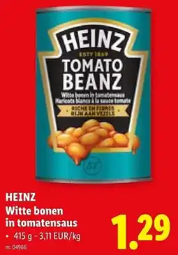 Lidl HEINZ Witte bonen in tomatensaus aanbieding