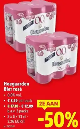 Lidl Hoegaarden Bier rosé aanbieding