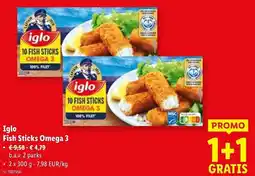 Lidl Iglo Fish Sticks Omega 3 aanbieding