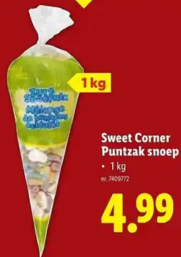 Lidl Sweet Corner Puntzak snoep aanbieding