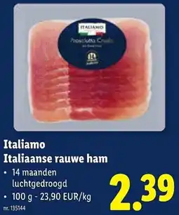 Lidl Italiamo Italiaanse rauwe ham aanbieding