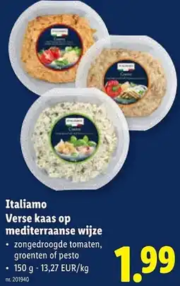 Lidl Italiamo Verse kaas op mediterraanse wijze aanbieding
