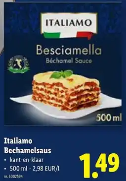 Lidl Italiamo Bechamelsaus aanbieding