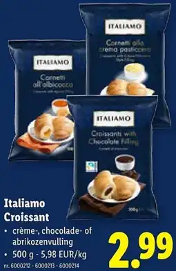 Lidl Italiamo Croissant aanbieding