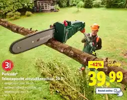 Lidl Parkside Telescopische accutakkenschaar, 20 V aanbieding