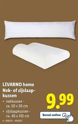 Lidl LIVARNO home Nek of zijslaapkussen aanbieding