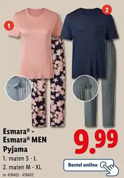 Lidl Esmara MEN Pyjama aanbieding