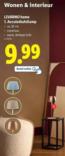Lidl LIVARNO home Acculedtafellamp aanbieding