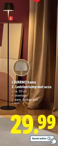 Lidl LIVARNO home Ledvloerlamp met accu aanbieding
