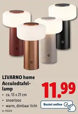 Lidl LIVARNO home Accu Led Tafellamp aanbieding