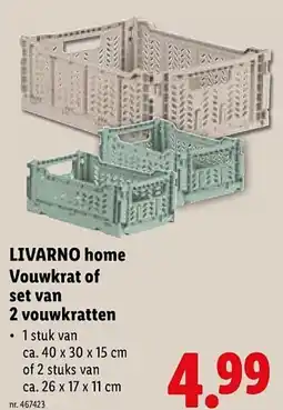 Lidl LIVARNO home Vouwkrat of set van 2 vouwkratten aanbieding